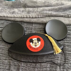 Disney Black Mickey Mouse Graduation Cap with Yellow Tassel